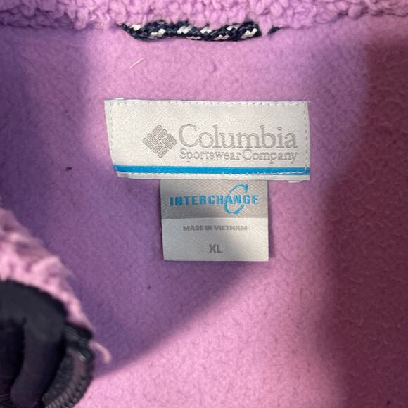 Columbia Laurelwoods II Interchange Jacket INNER FLEECE ONLY Navy/purple  XL - Picture 7 of 8